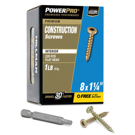 Power Pro Premium Interior Construction Screws (#8 x 1-1/4 in.) - 220 pc