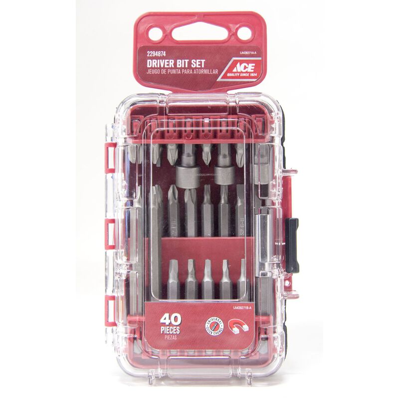 Ace Screwdriver Bit 1/4 in. Dia. x 1 in. L 40 pc. Stine Home + Yard
