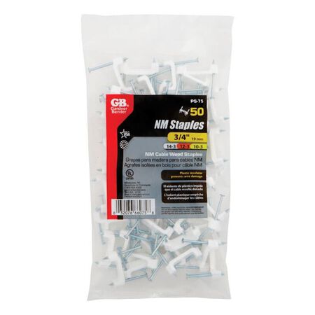 Gardner Bender 3/4 in. W Plastic Insulated Cable Staple 50 pk