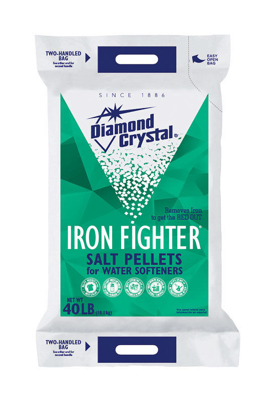 Diamond Crystal Iron Fighter Water Softener Salt Pellets 40 lb. Stine