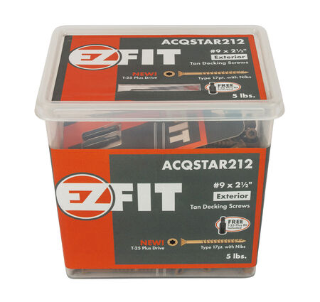 EZ Exterior Screws #9 x 2-1/2" T-25 Star 5 lb.