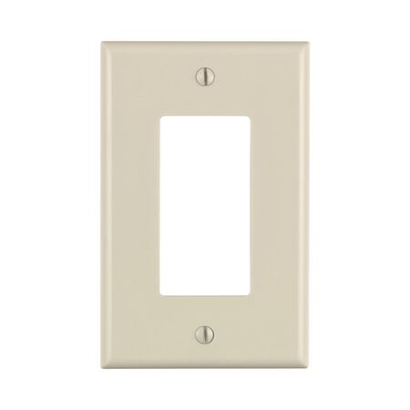 Leviton Light Almond 1 gang Thermoset Plastic Decorator Wall Plate 1 pk