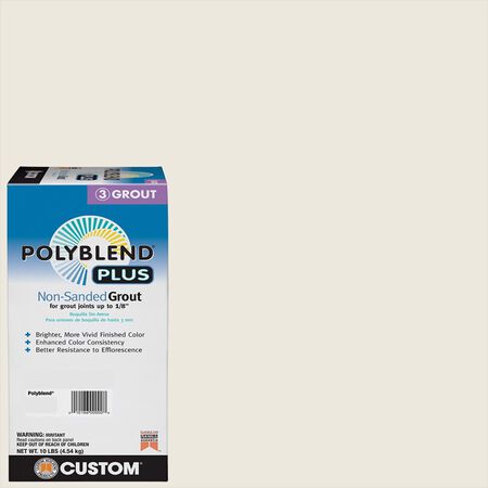 Custom Building Products Polyblend Plus Indoor and Outdoor Bright White Non-Sanded Grout 10 lb.