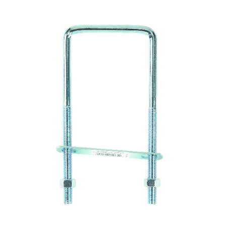Hampton 3/8 in. X 3 in. W X 7 in. L Coarse Zinc-Plated Steel Square Bend U Bolt