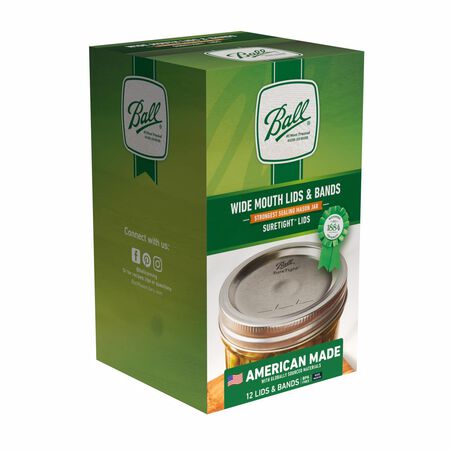 Ball Wide Mouth Canning Lids and Bands 12 pk