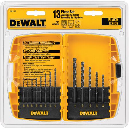 13-PC. BLACK OXIDE DRILL BIT SET