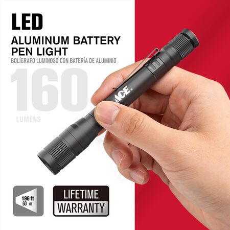 Ace Black LED Flashlight AAA Battery
