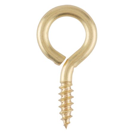 Ace 3/16 in. D X 1-5/8 in. L Polished Brass Screw Eye 45 lb. cap. 3 pk