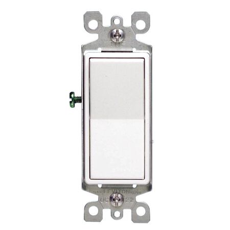 Leviton Decora 15 amps Four Pole 4-Way / Rocker Switch White 1 pk