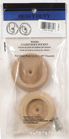John Sterling 1-3/8 in. Dia. x 1-3/8 in. L x 1-3/8 in. L Brass Wood Pole Sockets