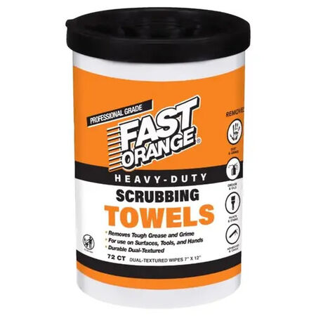 PERMATEX Hand and Surface Scrubbing Towels Fast Orange Clean Fresh Scent 72 ct