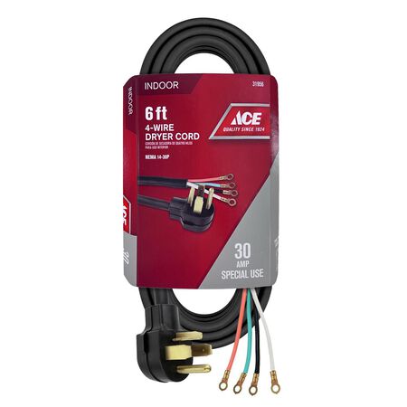 Ace 10/4 SRDT 6 ft. L Dryer Cord 4 Wire