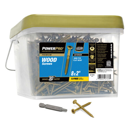 Power Pro Premium Exterior Wood Screws (#8 x 1-1/2 in.) - 5000 pc
