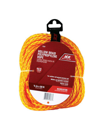 Ace 3/8 in. D X 50 ft. L Gold Braided Poly Rope