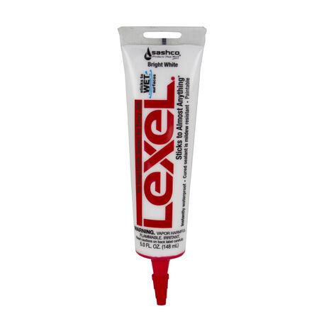 Sashco Lexel White Synthetic Rubber All Purpose Caulk 5 oz