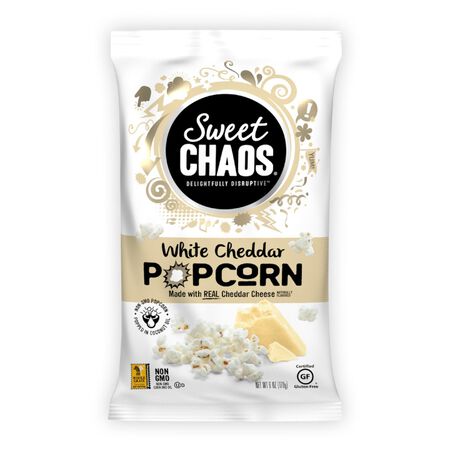 Sweet Chaos White Cheddar Popcorn 6 oz Bagged