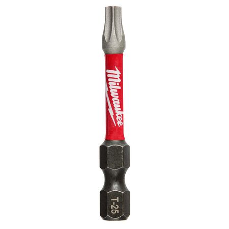 Milwaukee Shockwave Torx T25 Sizes X 2 in. L Power Bit Steel 1 Piece