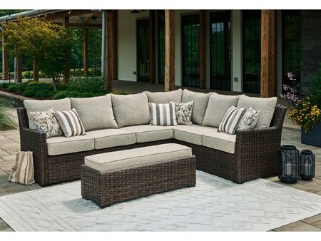Ashley Brook Ranch 3-Piece Outdoor Sectional Set