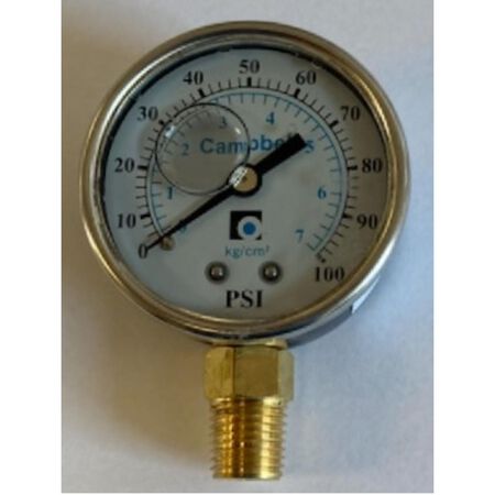 Campbell Various 1/4 in. Liquid Filled Pressure Guage