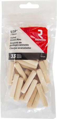 Richelieu Hardware Fluted Dowel Pins 33 Pack