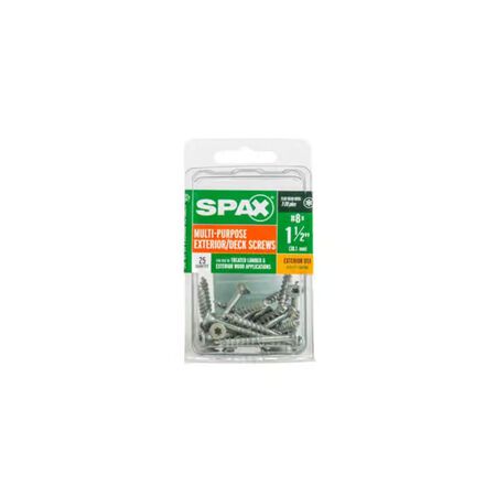 SPAX No. 8 in. x 1-1/2 in. L Gray Star Flat Head Deck Screws 25 Pack