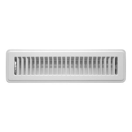 Tru Aire 2 in. H X 12 in. W 2-Way Powder Coat White Steel Floor Register
