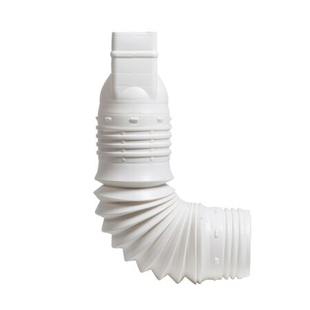 Amerimax Flex-A-Spout 3.75 in. H X 4 in. W X 16 in. L White Vinyl Flexible Downspout Extension