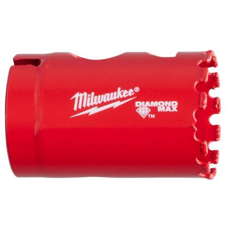Milwaukee Diamond Max 1-3/8 in. Diamond Grit Glass, Porcelain, Tile, and Stone Hole Saw 1 pk