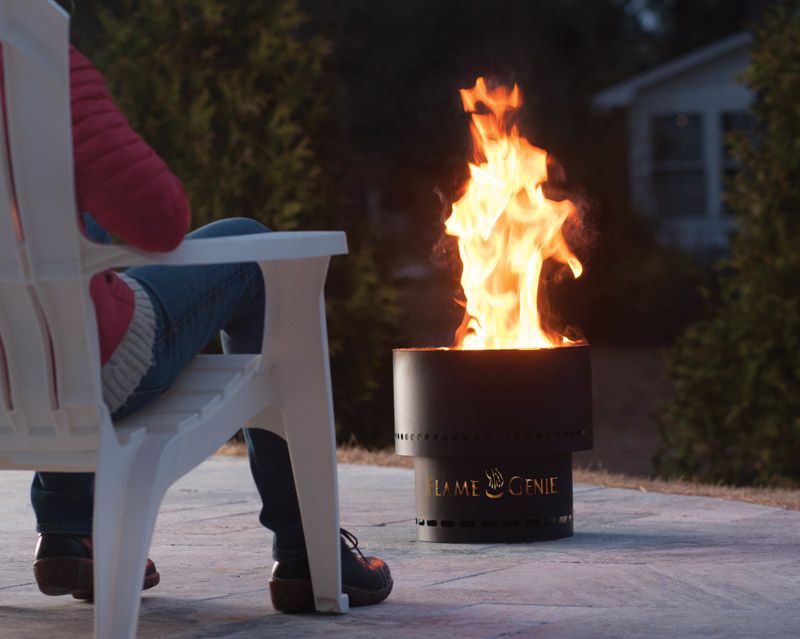 Flame Genie Wood Pellet Fire Pit 14 In H X 13 1 2 In W X 13 1 2
