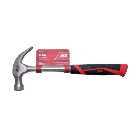 Ace 16 oz Smooth Face Claw Hammer 10 in. Fiberglass Handle