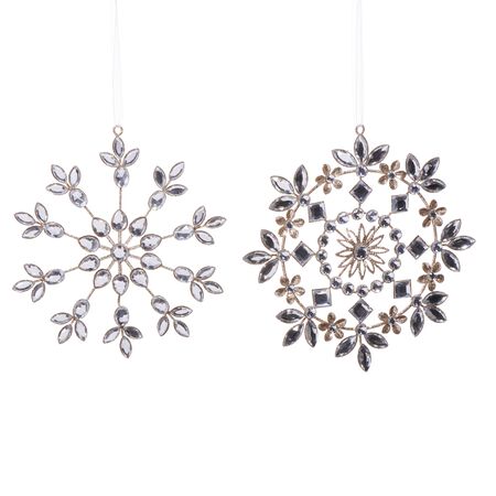 Raz Imports 6.5 in. Clear Jeweled Snowflake Ornament