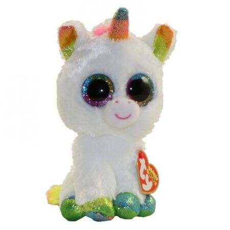 TY Beanie Boos - PIXY the Unicorn (Rainbow Glitter Eyes - Rainbow Horn) (Regular Size - 6 in.)
