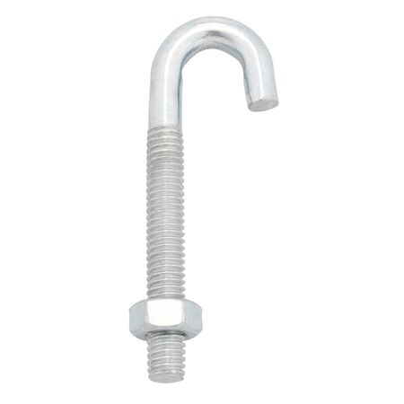 Hampton Small Zinc-Plated Silver Zinc 0.6875 in. L J-Bolt 150 lb 1 pk