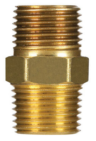 Ace 1/2 in. Dia. x 1/2 in. Dia. MPT To MPT Red Brass Hex Pipe Nipple