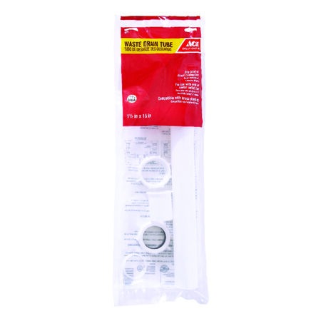 Ace 1-1/2 in. D X 15 in. L Plastic Waste Arm