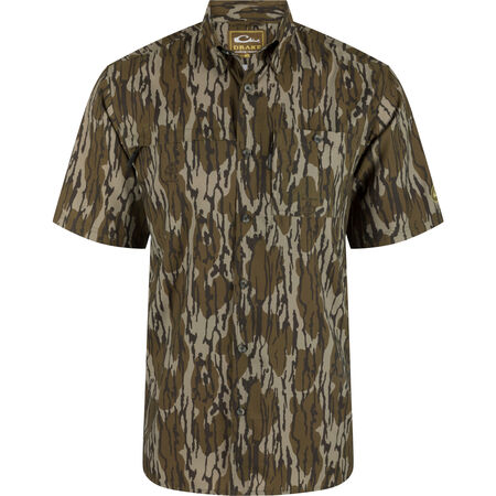 Drake Waterfowl 8-Shot Flyweight Short Sleeve Shirt Lightweight Dove Shirt Bottomland M