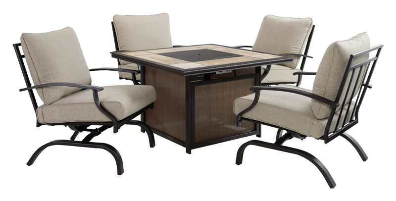 halsted 5 piece wicker set
