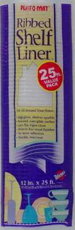 Warp's Plast-O-Mat 20 ft. L x 12 in. W Clear Non Adhesive Ribbed Shelf Liner