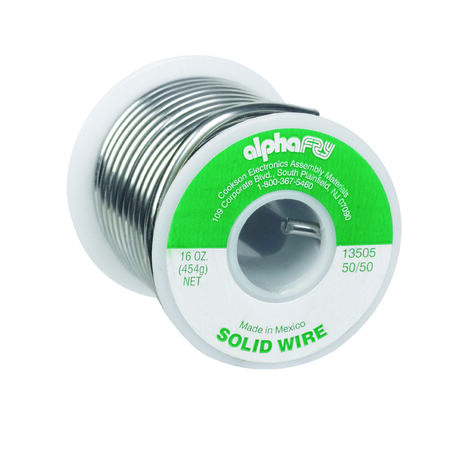 Alpha Fry 16 oz. For Plumbing Solid Wire Solder 50% Tin 50% Lead Tin / Lead