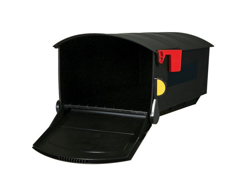 Solar Group Gibraltar Roughneck Polymer Post Mounted Mailbox Black 91/