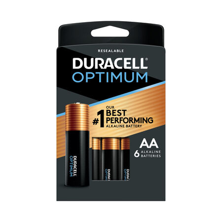 Duracell Optimum AA Alkaline Batteries 6 pk Carded