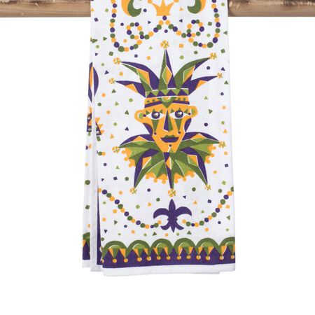 The Parish line Mardi Gras Jester Kitchen Towel
