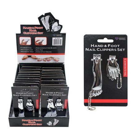 Diamond Visions Silver Hand and Foot Nail Clippers 2 pk