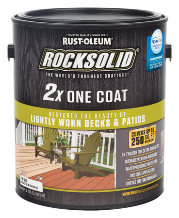 Rust-Oleum RockSolid 2X Solid Color Water-Based Deck Resurfacer Gray Tintable 1 gal.