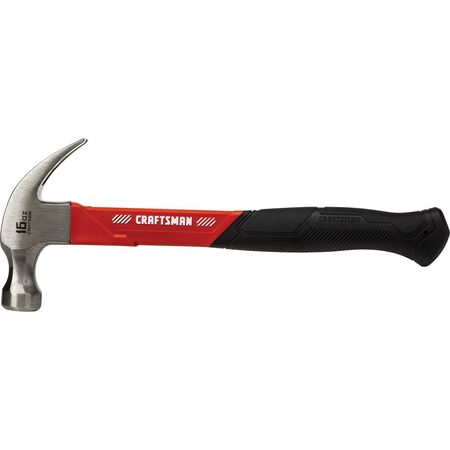 Craftsman 16 oz. Claw Nailing Hammer Steel Head Fiberglass Handle 12.75 in. L Smooth Face