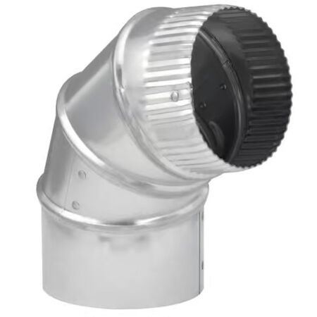Imperial 4 in. D x 4 in. D Adjustable 90 deg Galvanized Steel Furnace Pipe Elbow