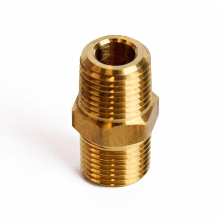 ATC 1/8 in. MPT 1/8 in. D MPT Yellow Brass Hex Nipple