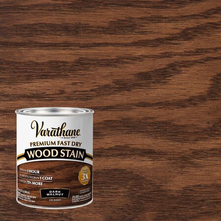 Varathane Semi-Transparent Dark Walnut Oil-Based Urethane Modified Alkyd Fast Dry Wood Stain 1 qt
