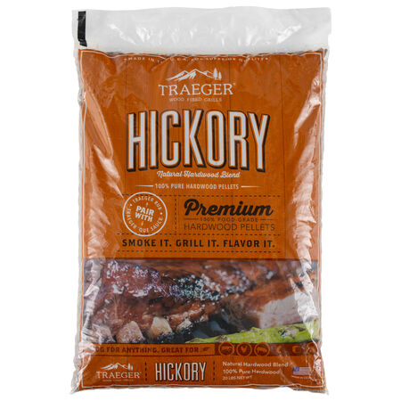 Traeger Premium All Natural Hickory BBQ Wood Pellet 20 lb