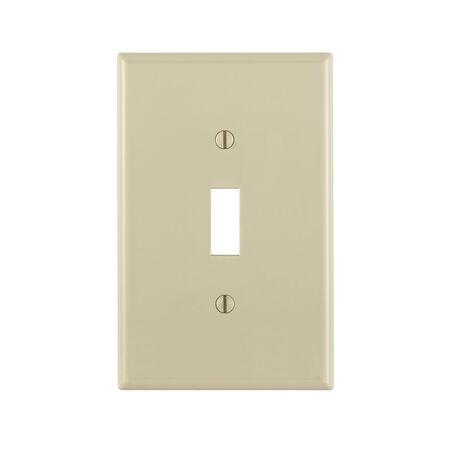 Leviton Ivory 1 gang Thermoplastic Nylon Toggle Wall Plate 10 pk